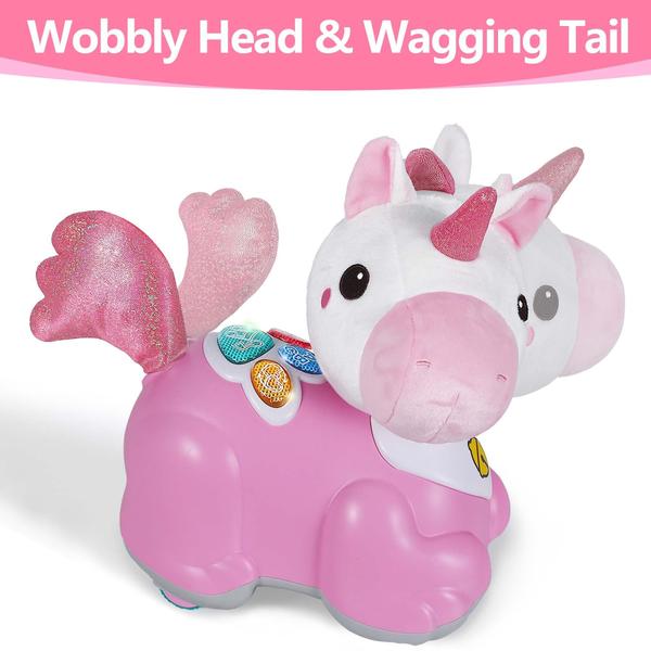 Imagem de Brinquedo musical iPlay iLearn Unicorn Baby para 0-2 anos com luz