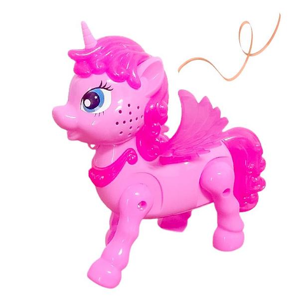 Imagem de Brinquedo Musical Menina Pequeno Pony Asas Luz Som Anda Rosa