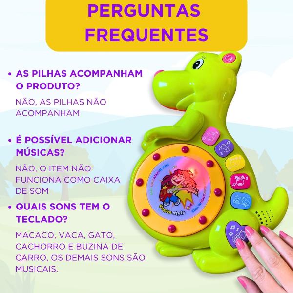 Imagem de Brinquedo Musical Para Bebê Educativo Canguru Com Luz E Som