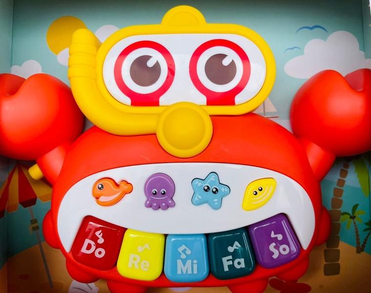 Imagem de Brinquedo musical pianinho c/ luz e som siri divertido - kitstar