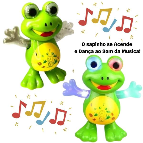 Imagem de Brinquedo Musical Sapo Verde Dançante Dança Mexe Luz e Som 