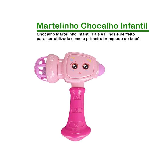 Imagem de Brinquedo Musical Som Martelinho Sensorial Bebê Infantil