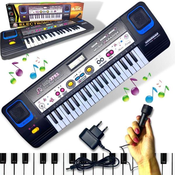 Imagem de Brinquedo Musical Teclado Infantil Piano 37 Teclas Microfone