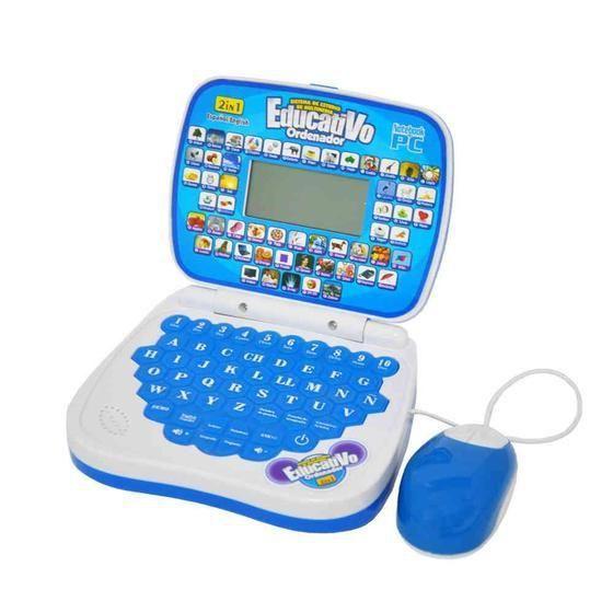 Imagem de Brinquedo Notebook Infantil Educativo Interativo C/ Mouse  2/1Inglês E Português AZ