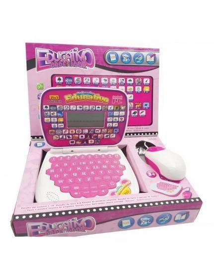 Brinquedo Notebook Infantil Educativo Interativo C/ Mouse 2/1Inglês E Português RO - Toy king Imagem de Brinquedo Notebook Infantil Educativo Interativo C/ Mouse 2/1Inglês E Português RO