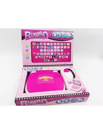 Brinquedo Notebook Infantil Educativo Interativo C/ Mouse 2/1Inglês E Português RO - Toy king Imagem de Brinquedo Notebook Infantil Educativo Interativo C/ Mouse 2/1Inglês E Português RO