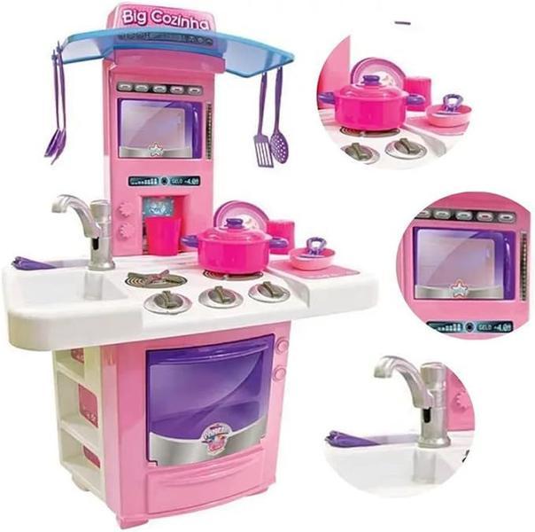 Imagem de Brinquedo Nova Big Cozinha Infantil NBC Big Star Torneira Sai Água Idade +3 anos