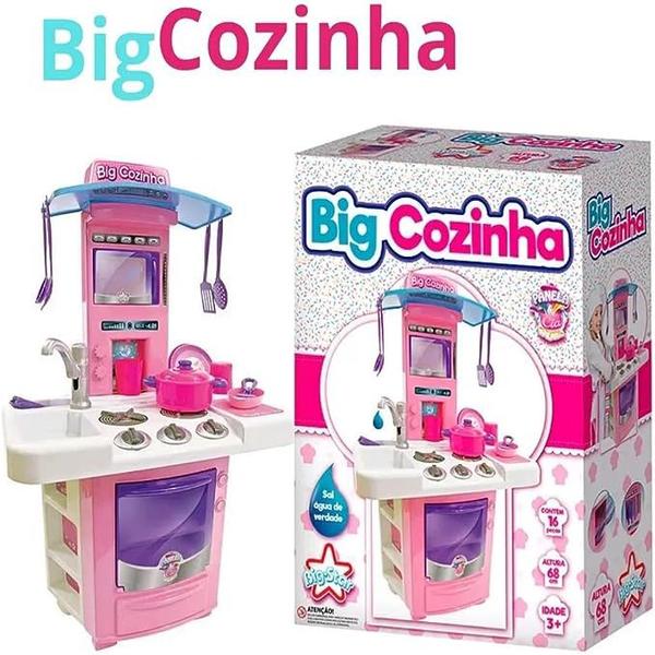 Imagem de Brinquedo Nova Big Cozinha Infantil NBC Big Star Torneira Sai Água Idade +3 anos