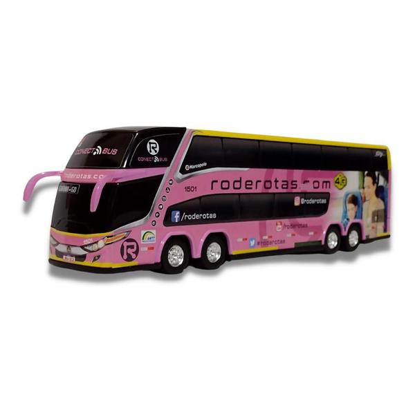 Imagem de Brinquedo Ônibus Empresa Roderotas Rosa 30Cm