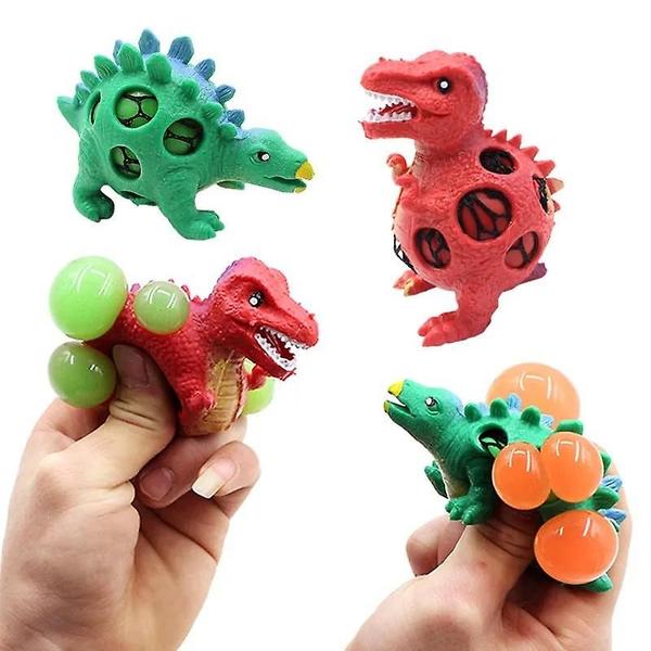 Imagem de Brinquedo para alívio do estresse com bola de uva Wokex Silicone Dinosaur x3