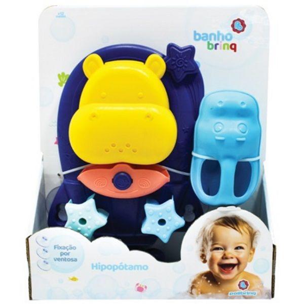 Imagem de Brinquedo para Banho Hipopotamo Azul Polibrinq BB3009