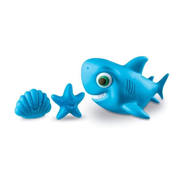 Imagem de Brinquedo Para Banho Kit Tubarão Azul Fundo Do Mar +3 Meses Cometa Brinquedos