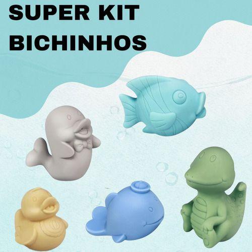 Imagem de Brinquedo Para Banho Piscina Bebe Infantil Kit