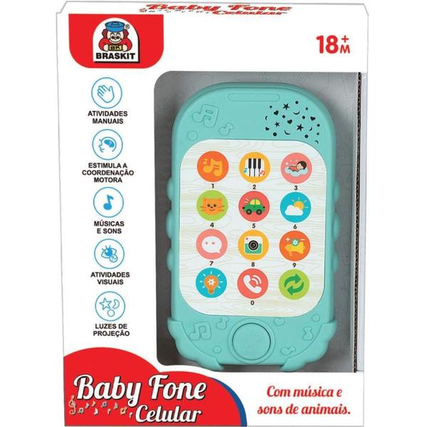 Imagem de Brinquedo para Bebê BABY Fone Celular com Som e LUZ