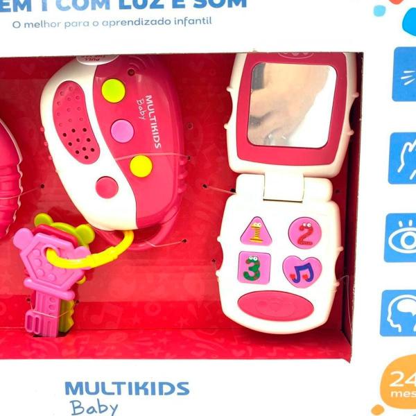 Imagem de Brinquedo Para Bebê Com Luz E Som Rosa - Multikids - Br1245