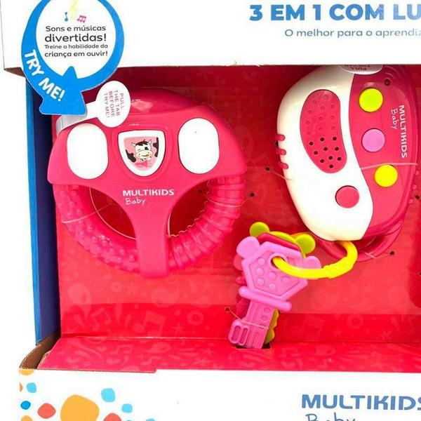 Imagem de Brinquedo Para Bebê Com Luz E Som Rosa - Multikids - Br1245