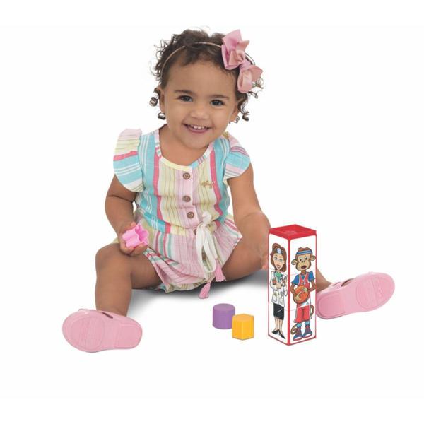 Imagem de Brinquedo para Bebe Cubinhos 4 em 1 Expressoes - Merco Toys