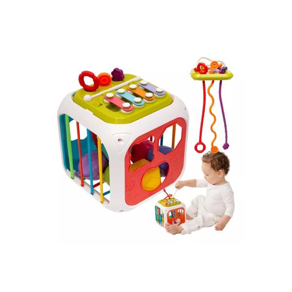 Imagem de Brinquedo Para Bebe Cubo Educativo Didático Multiatividades