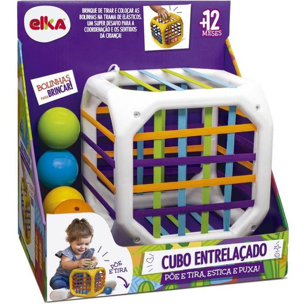 Imagem de Brinquedo para bebe cubo entrelacado