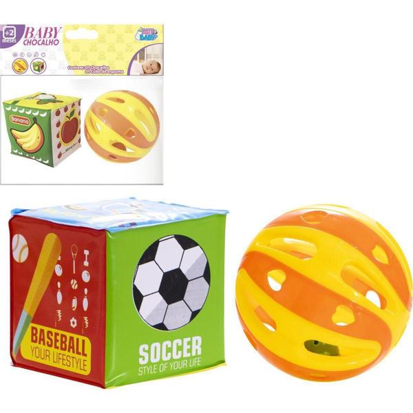 Brinquedo para bebe cubo soft c/bola chocalho - ART BRINK Imagem de Brinquedo para bebe cubo soft c/bola chocalho - ART BRINK