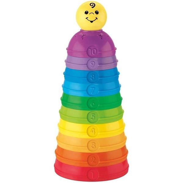 Imagem de Brinquedo Para Bebê Torre de Potinhos Coloridos Fisher Price