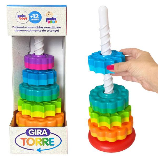 Imagem de Brinquedo Para Bebê Torre Empilhavel Rosca Girar Coordenação