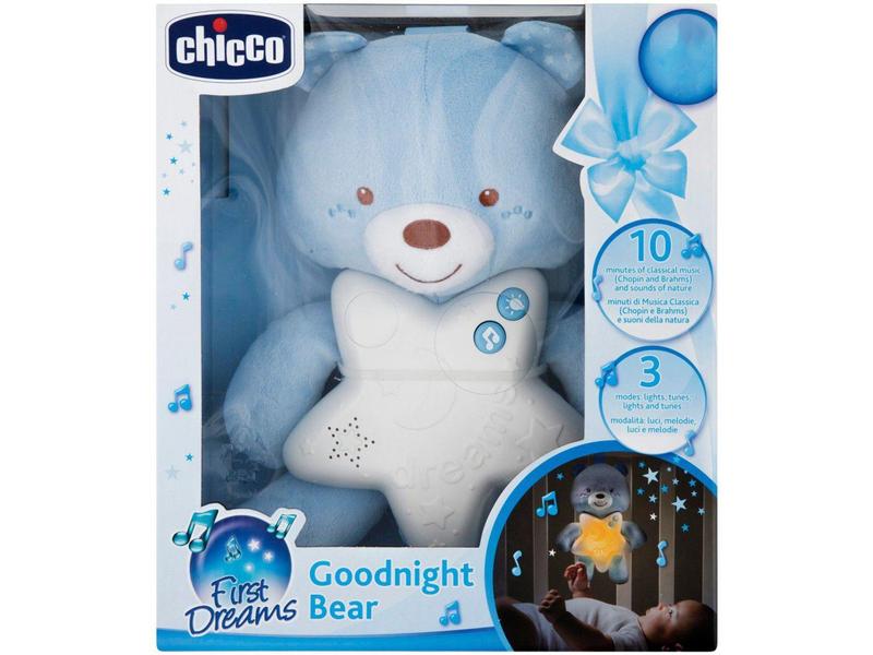 Imagem de Brinquedo para Bebê Ursinho Bons Sonhos Azul - Musical Chicco