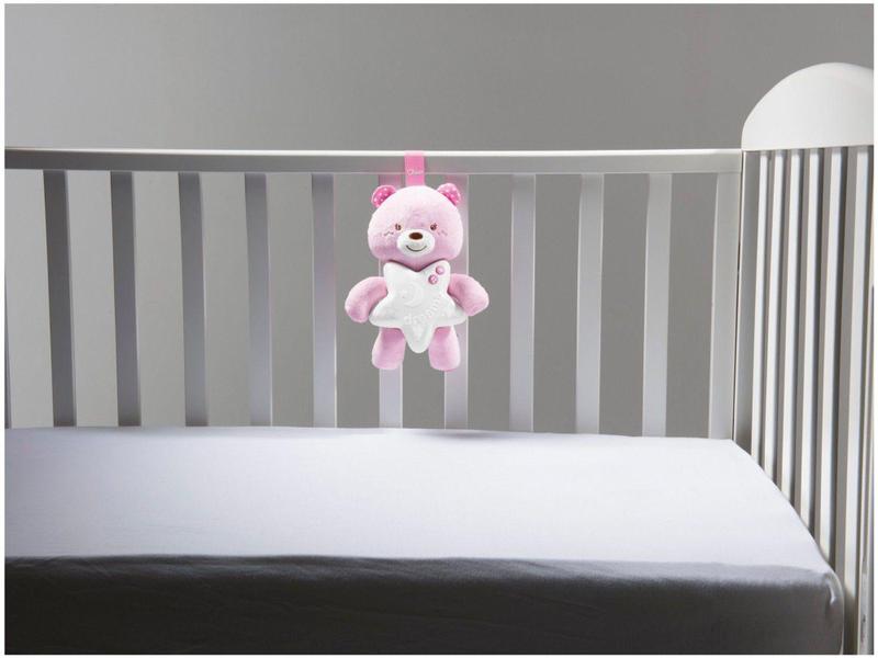 Imagem de Brinquedo para Bebê Ursinho Bons Sonhos Rosa - Musical Chicco