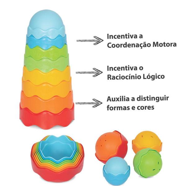 Imagem de Brinquedo Para Bebês + 6 Meses Torre De Empilhar Didático