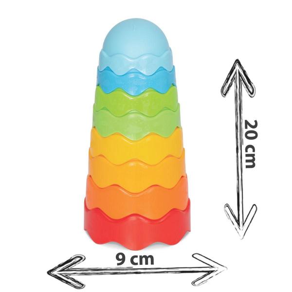 Imagem de Brinquedo Para Bebês + 6 Meses Torre De Empilhar Didático