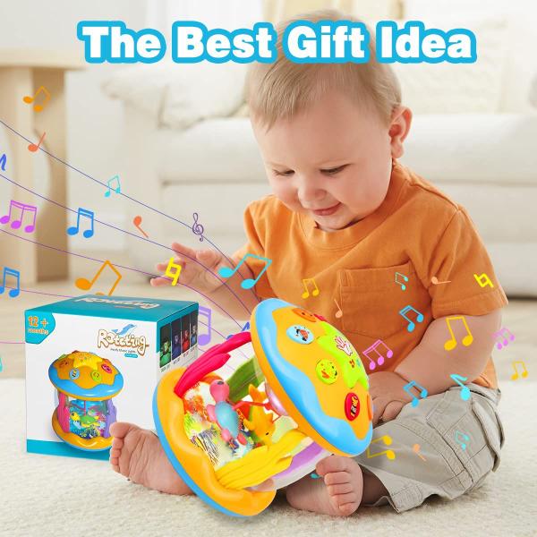 Imagem de Brinquedo para bebês Aboosam Musical Learning de 6 a 18 meses com luz giratória