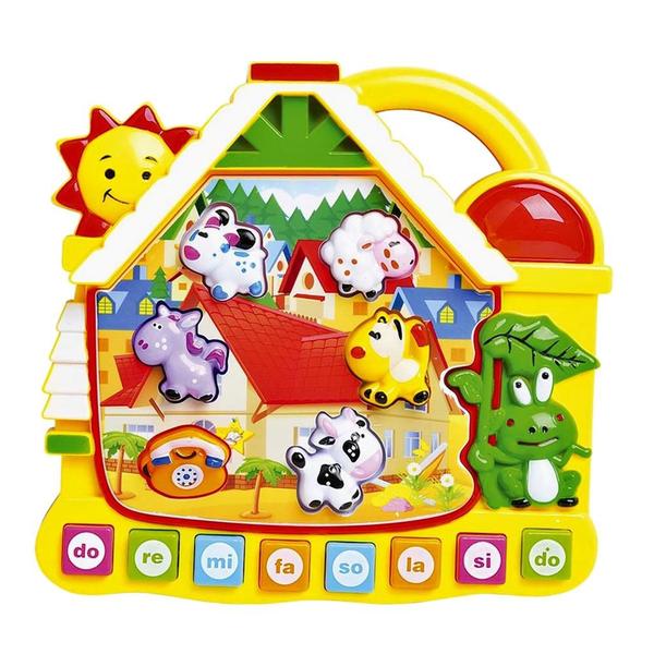 Brinquedo Para Bebês Aprendizado Com Luz Sons Dos Animais - Dm Toys Imagem de Brinquedo Para Bebês Aprendizado Com Luz Sons Dos Animais - Dm Toys