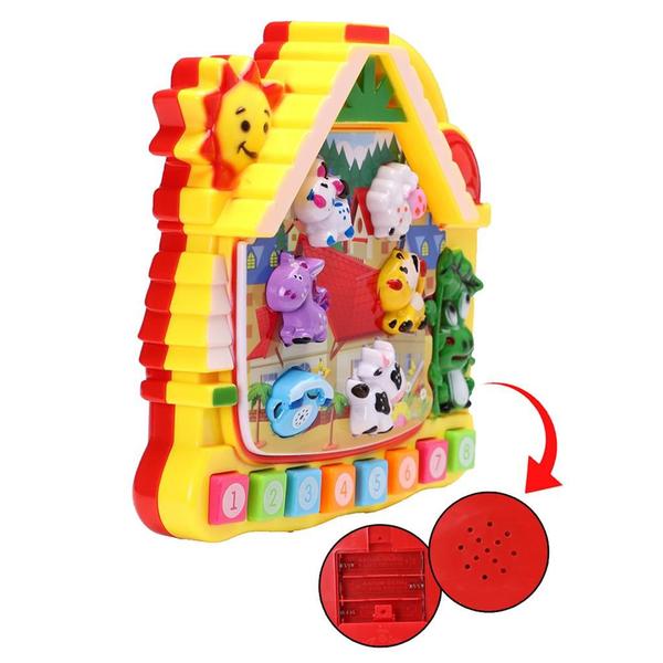 Brinquedo Para Bebês Aprendizado Com Luz Sons Dos Animais - Dm Toys Imagem de Brinquedo Para Bebês Aprendizado Com Luz Sons Dos Animais - Dm Toys