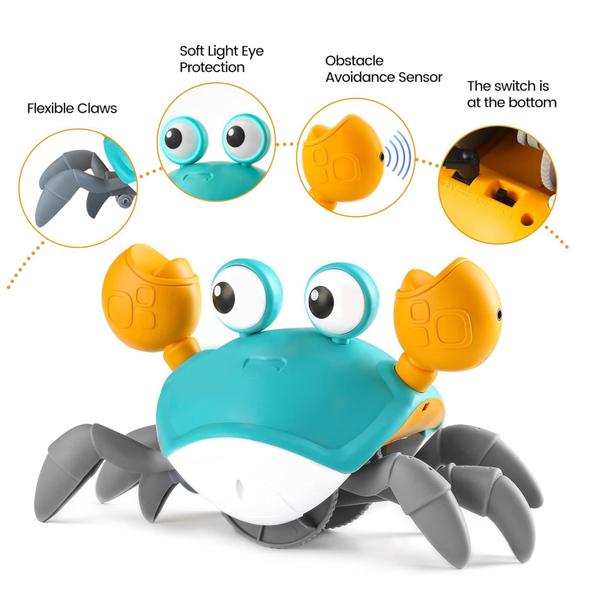 Imagem de Brinquedo para bebês Crawling Crab PETWORTHY Infant Tummy Time 3-12 anos