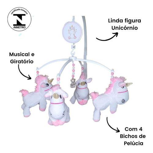 Imagem de Brinquedo Para Berço Mobile Musical Giratório Bebê Menina