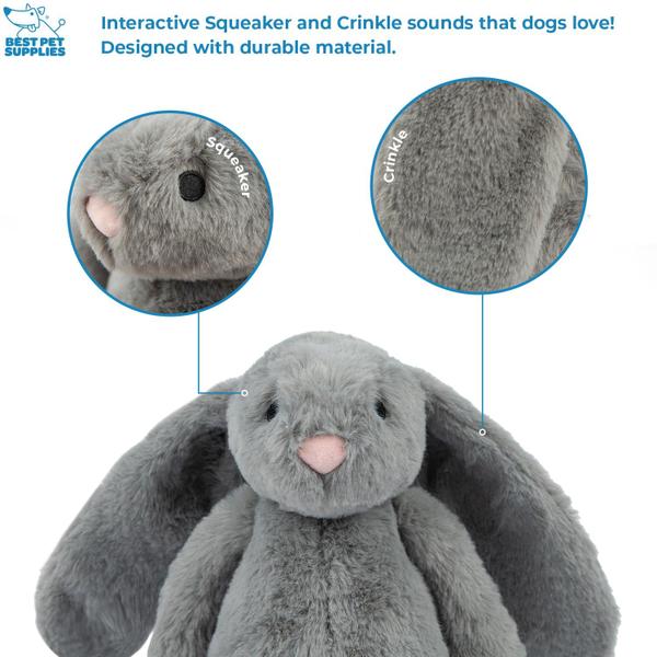 Imagem de Brinquedo para cães Best Pet Supplies Interactive Bunny Buddy Plush