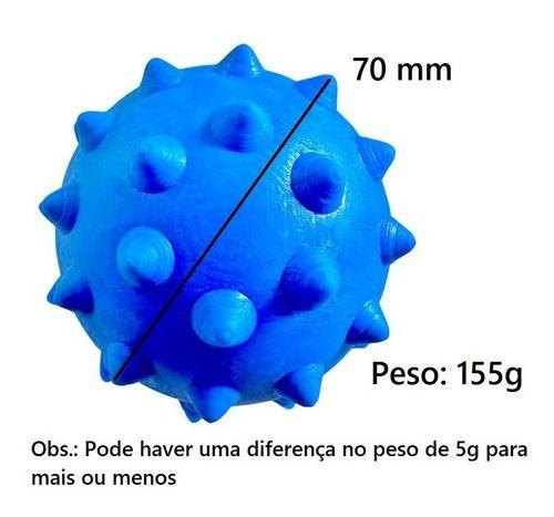 Imagem de Brinquedo Para Cães Cachorros Grandes Bola Bolinha Cravo Grande Maciça Extra Forte Resistente - 70mm