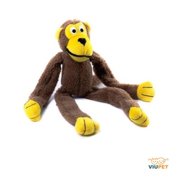 Imagem de Brinquedo Para Cães Interativo Macaco De Pelúcia Com Apitos