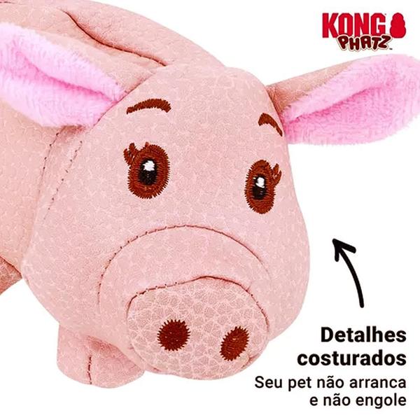 Brinquedo para caes KONG PHATZ PIG - Tam. Pequeno Imagem de Brinquedo para caes KONG PHATZ PIG - Tam. Pequeno