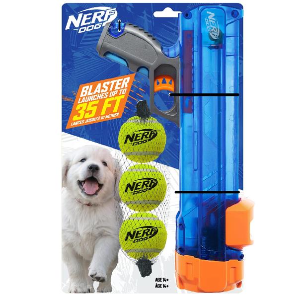 Imagem de Brinquedo para cães Tennis Ball Blaster Nerf Dog com 3 minibolas