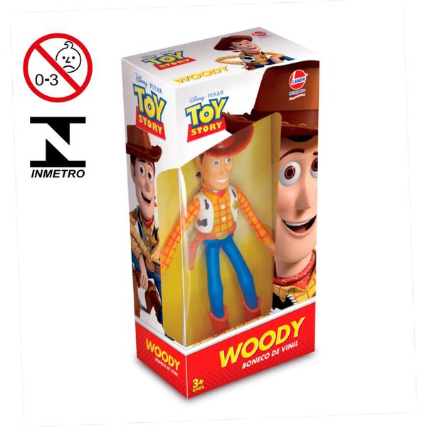 Imagem de Brinquedo para Criança Boneco Vinil Woody Toy Story Fácil de Limpar Colecionável Diversão Brincadeira - Lider 2588