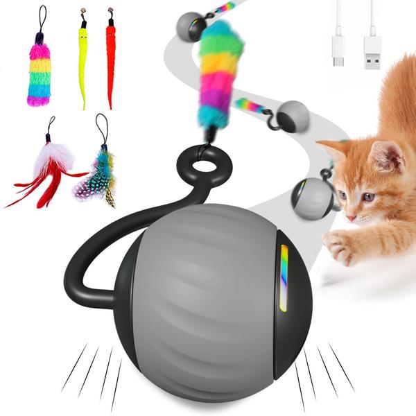 Imagem de Brinquedo para gatos WAKHJAKT KF4201047 interativo 5 em 1 com luzes LED cinza