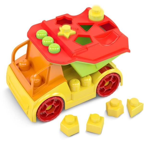 Brinquedo para Montar American TRUCK Blocolandia - Dismat Imagem de Brinquedo para Montar American TRUCK Blocolandia