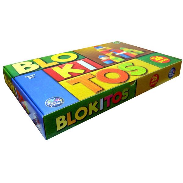 Brinquedo para Montar Blokitos de Madeira 26 Pecas - Pais e Filhos Imagem de Brinquedo para Montar Blokitos de Madeira 26 Pecas