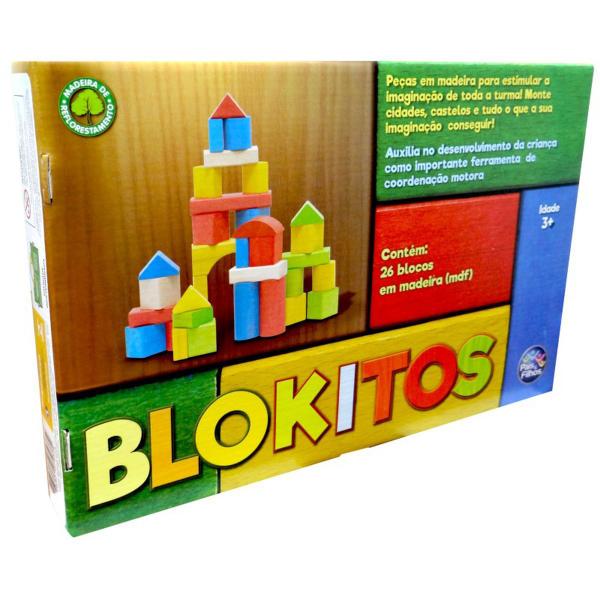 Brinquedo para Montar Blokitos de Madeira 26 Pecas - Pais e Filhos Imagem de Brinquedo para Montar Blokitos de Madeira 26 Pecas