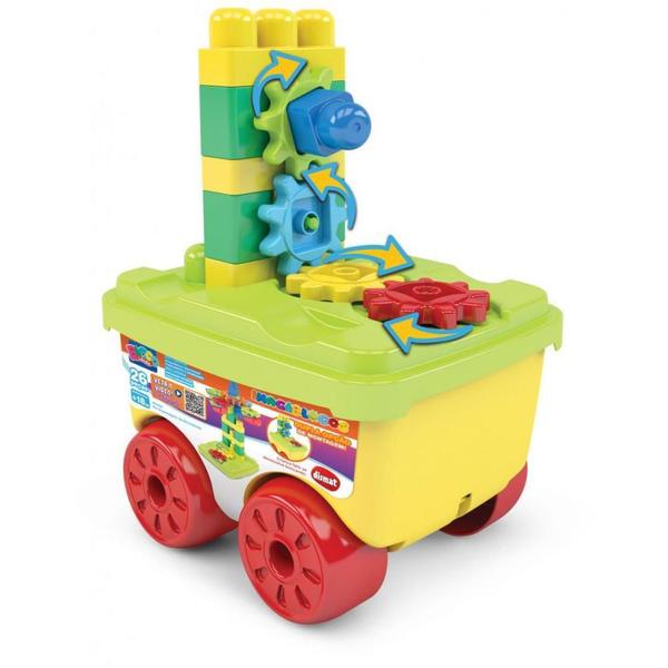 Brinquedo para Montar BOX Engrenagens Blocolandia - Dismat Imagem de Brinquedo para Montar BOX Engrenagens Blocolandia