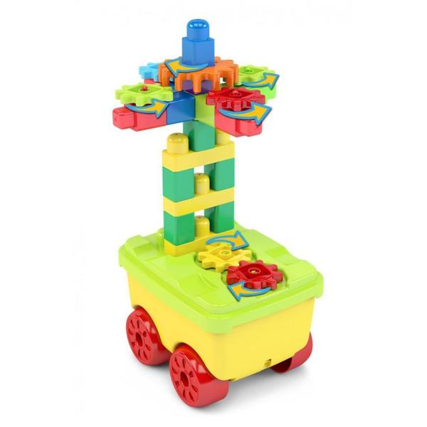 Brinquedo para Montar BOX Engrenagens Blocolandia - Dismat Imagem de Brinquedo para Montar BOX Engrenagens Blocolandia