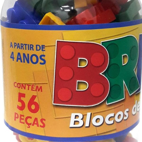 Imagem de Brinquedo para Montar BRICKS Blocos Montagem 56 Peças