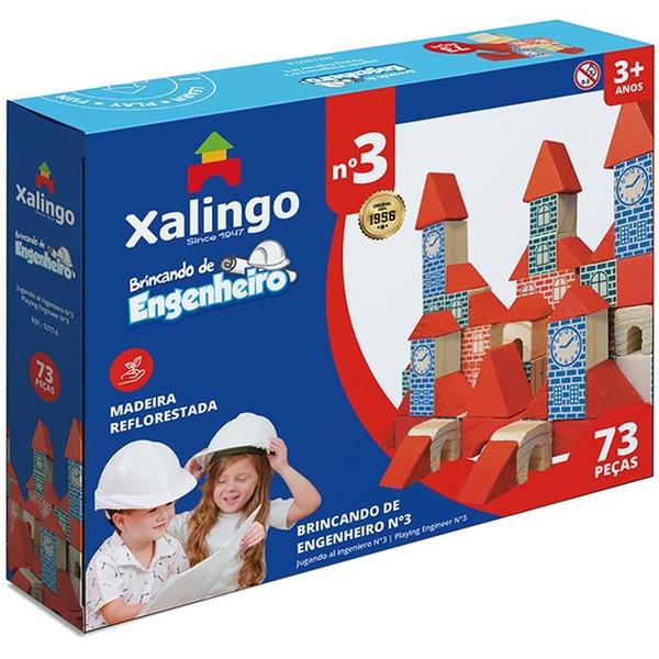 Imagem de Brinquedo para montar brincando de engenheiro3-73pcs xalingo