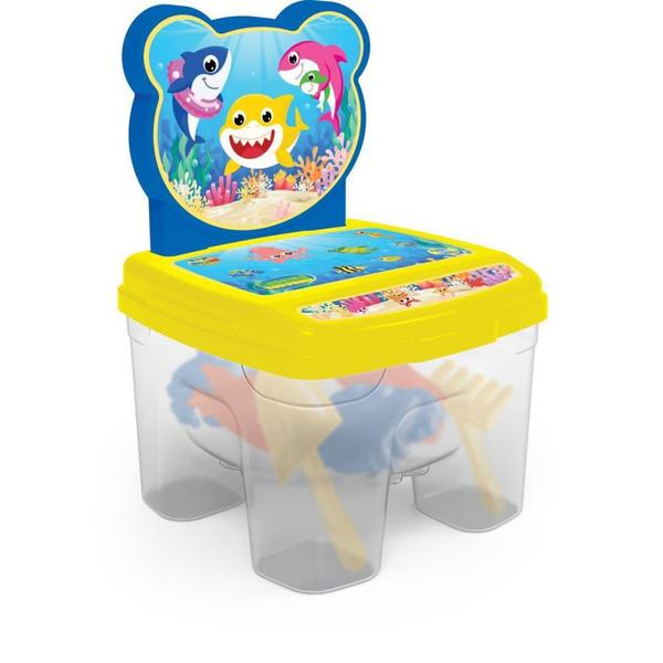 Imagem de Brinquedo para Montar Cadeirinha TOY Tubarões Praia com 6 Peças